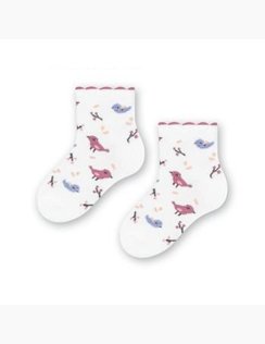 Baby ponožky BIRDS WHITE 