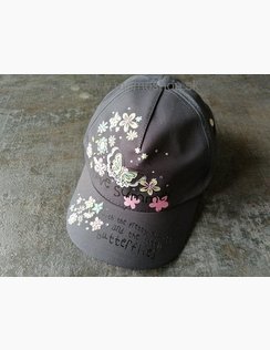 Šiltovka Pretty Flowers GREY