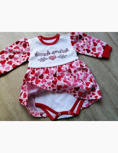 Detské BODY sukničkové Šumná RED