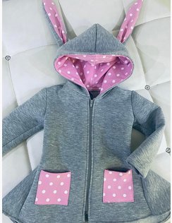 Prechodný Kabátik Sweet Bunny Dots