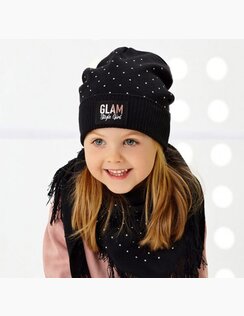 Štýlová pletená čiapka AJS Glam Girl