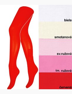 Zuzka hladké bavlnené pančuchy s elastanom