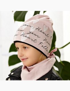 Prechodná čiapka  a šatka  AJS Hearts