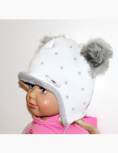 Zimná čiapka Myška White