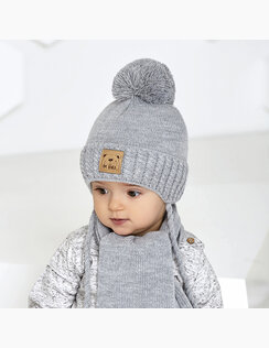 AJS Zimná čiapka a šál Funny Bear
