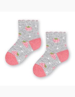 Baby ponožky Strawberry Grey