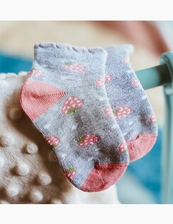 Baby ponožky Strawberry Grey