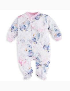 Dojčenský overal na spanie Pink Flowers
