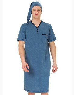  Pánska Nočná Košela Boni Dark Blue