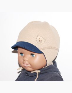 Chlapčenská čiapka ŠAŇO Rebro Beige