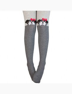 Hladké detské pančuchy Psíček