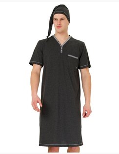 Pánska Nočná Košela Boni Dark Grey