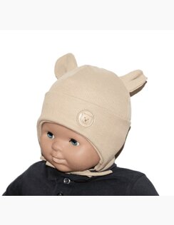 Detská čiapka BEBE Rebro Beige