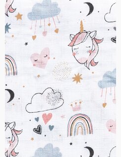 Bavlnené plienky Unicorn s potlačou 3ks