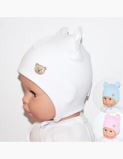 Kojenecká čiapka Domka Rebro 2ks