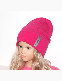 Dievčenská  čiapka Vera Magenta Puzzle