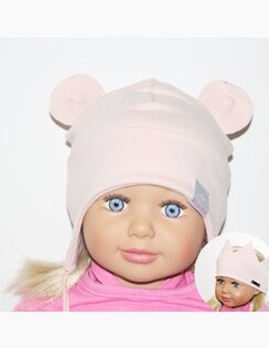 Čiapka BEBE a čelenka  Korunka Duff Pink