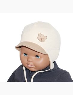Chlapčenská čiapka ŠAŇO Rebro Beige  