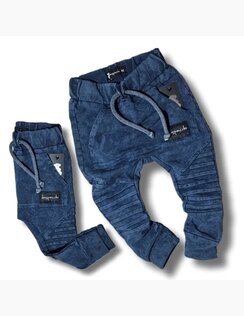 Despacito tepláky stripe slim Dark blue