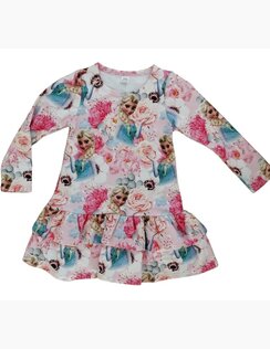 Dievčenské šaty bavlnené ELSA s dlhým rukávom