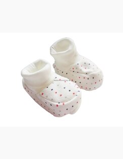 Papučky pre novorodenca Dots Red