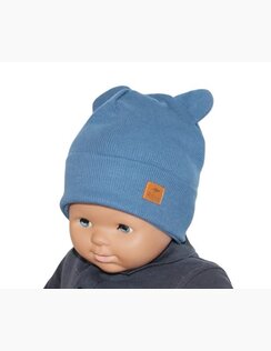 Rebrovaná čiapka Janka Blue jeans