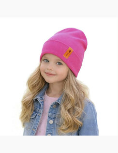 Rebrovaná dievčenská čiapka Klokan Girl