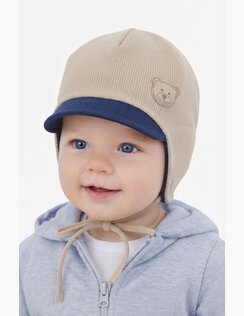 Chlapčenská čiapka ŠAŇO Rebro Beige