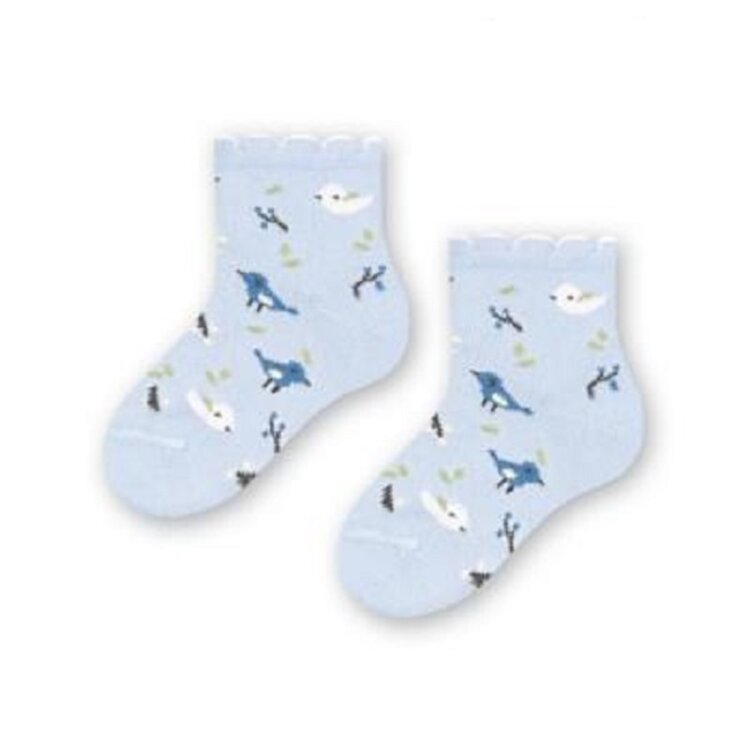 Baby ponožky BIRDS BLUE