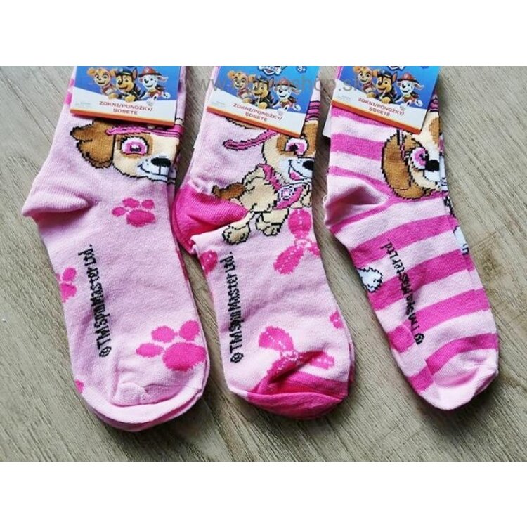 Detské ponožky Paw Patrol GIRL 3 PACK Detské ponožky Paw Patrol GIRL 3 PACK