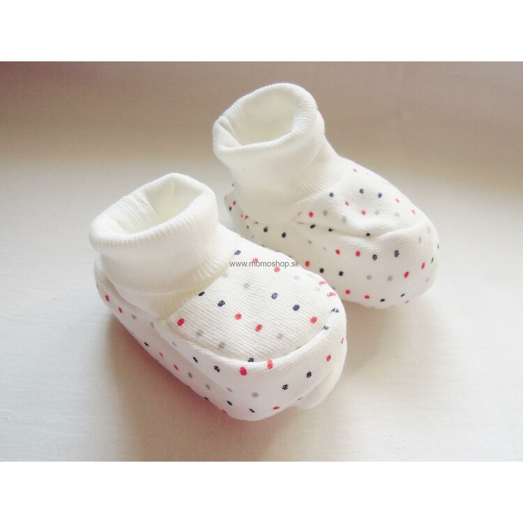 Papučky pre novorodenca Dots Red Papučky pre novorodenca Dots Red