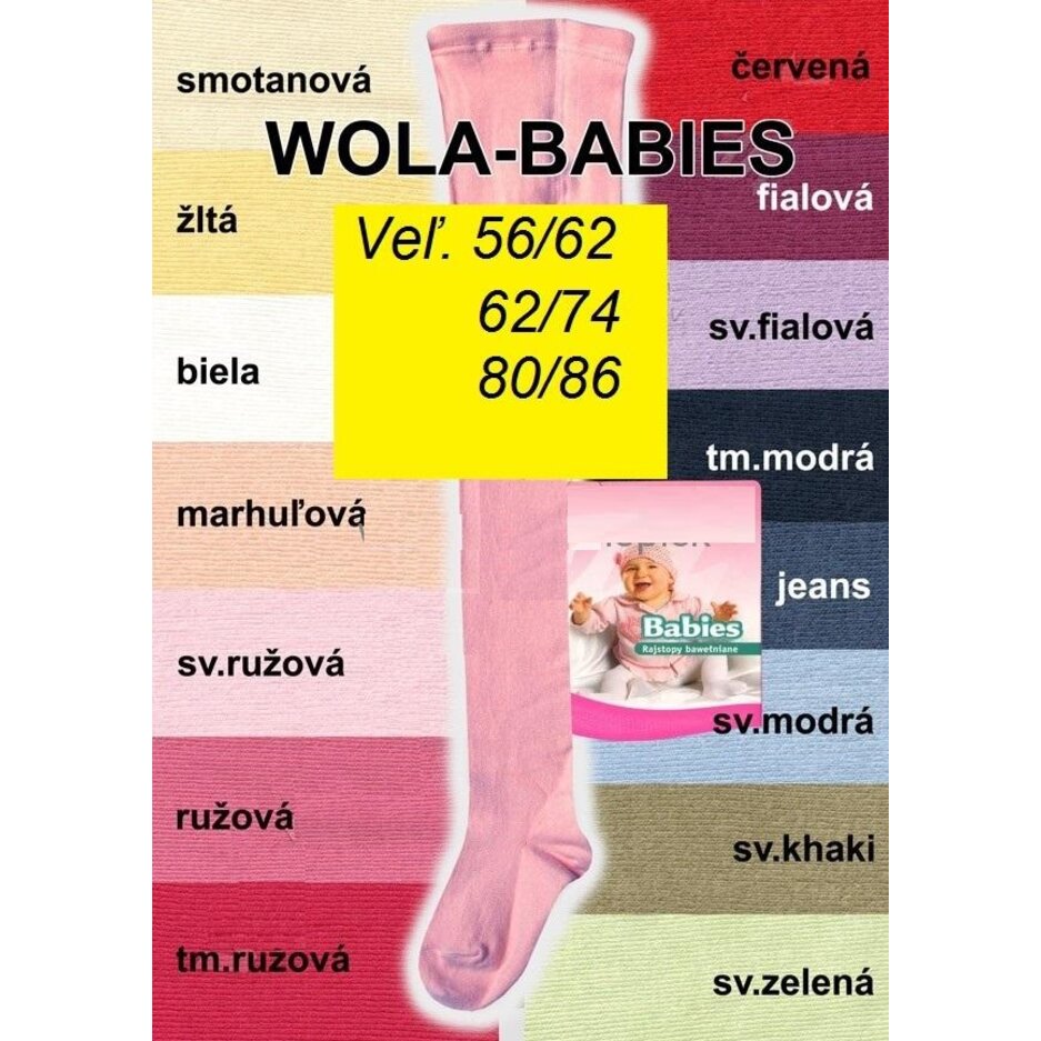 Hladké detské pančuchy WOLA Baby Hladké detské pančuchy WOLA Baby