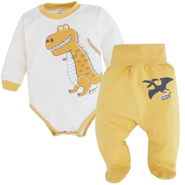 Body + Polodupačky Dino Mustard Body + Polodupačky Dino Mustard
