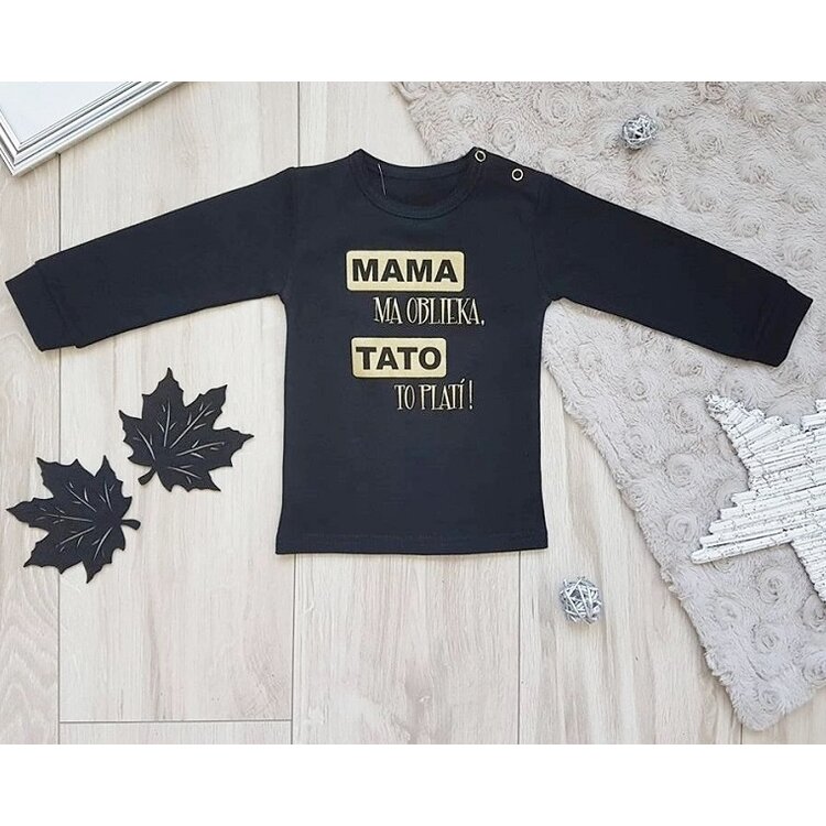 Tričko Mama ma oblieka dlhý rukáv Tričko Mama ma oblieka dlhý rukáv