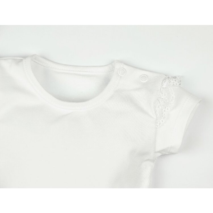 Dievčenské body Aurelia s čipkovaným volánom Dievčenské body Aurelia s čipkovaným volánom