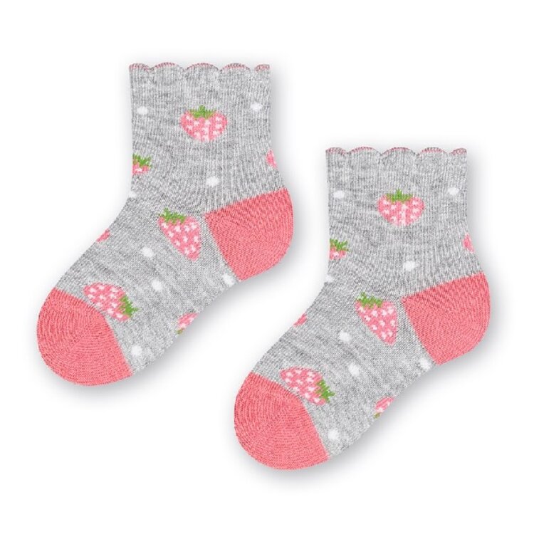 Baby ponožky Strawberry Grey