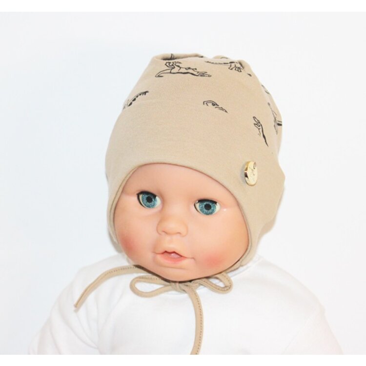 Čiapka pre bábätko KID Dino Beige Čiapka pre bábätko KID Dino Beige