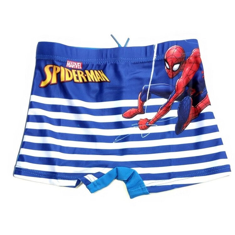 Chlapčenské plavky boxerky Spider man  svetlo modrá