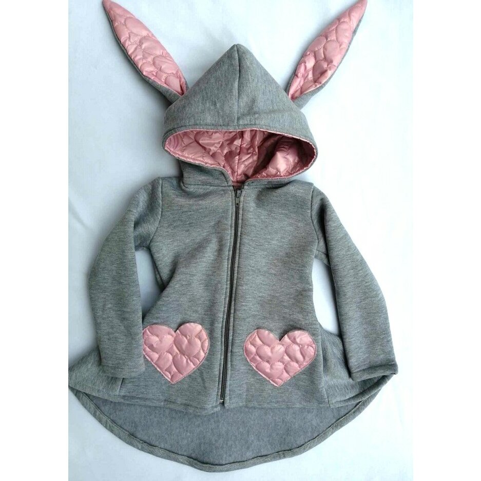 Prechodný Kabátik Sweet Bunny Hearts Grey Prechodný Kabátik Sweet Bunny Hearts Grey