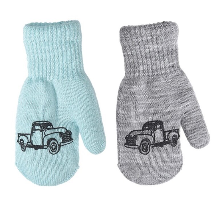 Detské pletené rukavice Car 14 cm