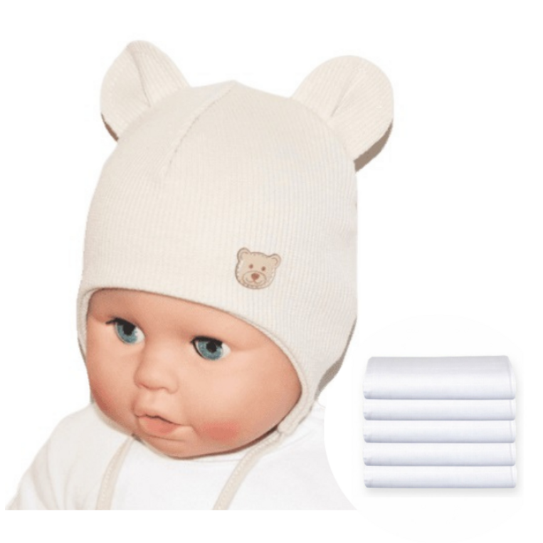 Domka Rebro Beige a bavlnená plienka 5ks Domka Rebro Beige a bavlnená plienka 5ks