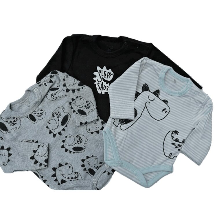 Kojenecké body Sleepy Saurus 3ks Kojenecké body Sleepy Saurus 3ks