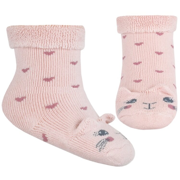 Baby Froté ponožky s uškami MICA Rose Baby Froté ponožky s uškami MICA Rose
