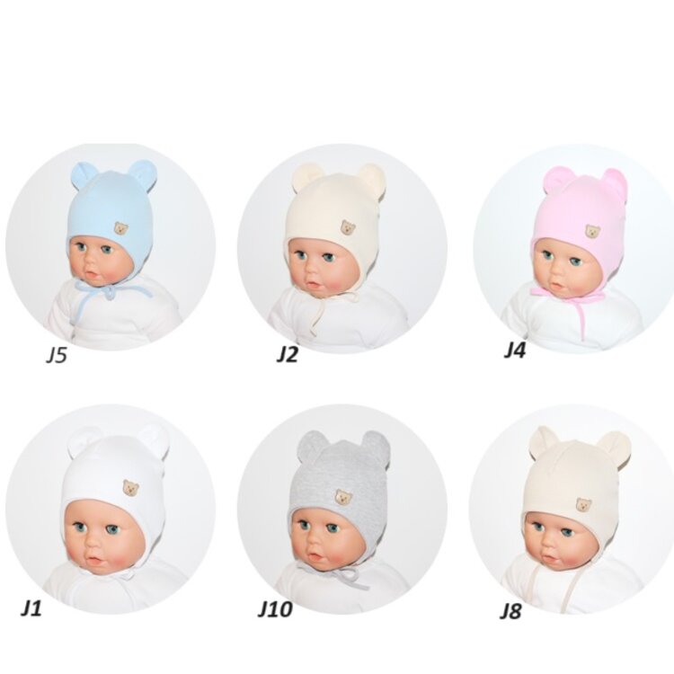Kojenecká čiapka Domka Rebro 2ks Kojenecká čiapka Domka Rebro 2ks