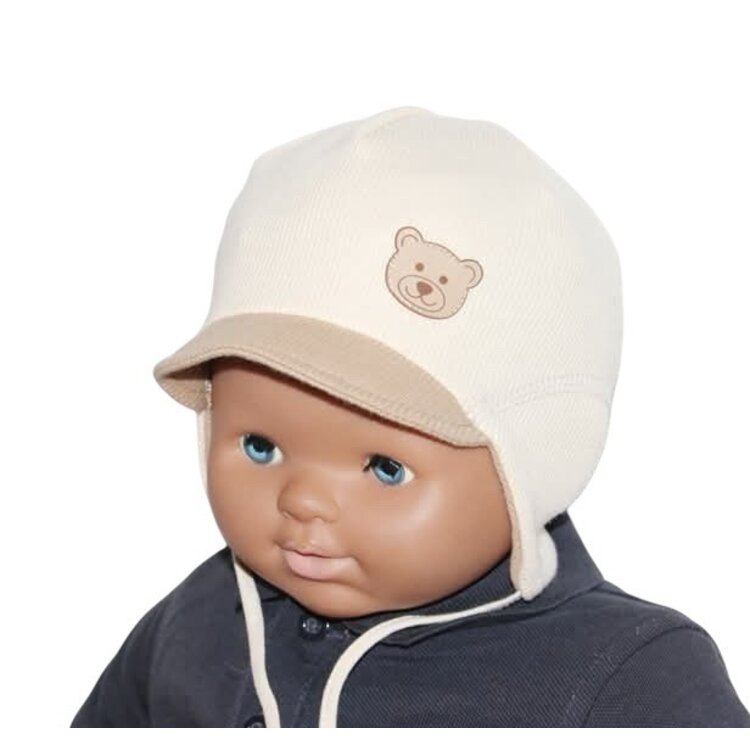 Chlapčenská čiapka ŠAŇO Rebro Beige Chlapčenská čiapka ŠAŇO Rebro Beige
