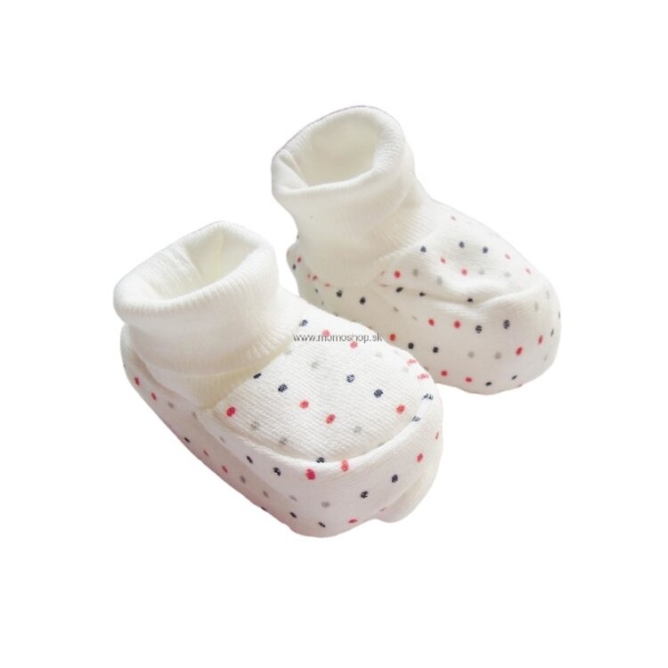 Papučky pre novorodenca Dots Red Papučky pre novorodenca Dots Red