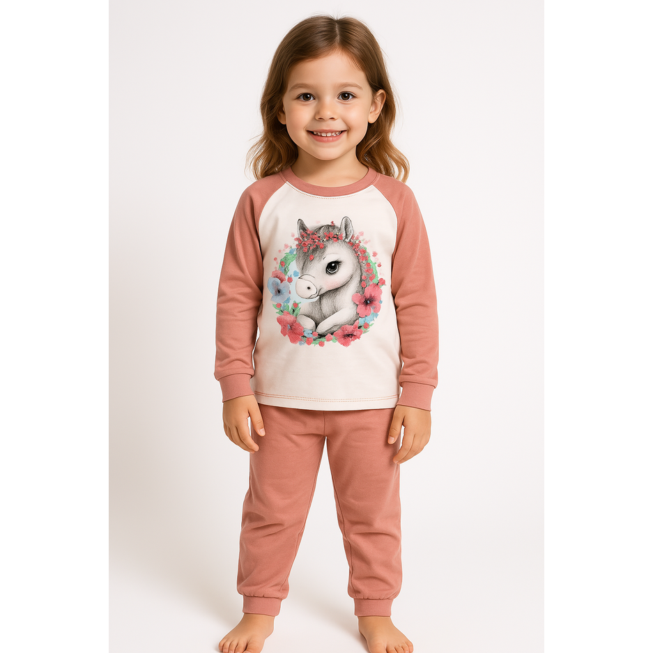 Dievčenské pyžamo Horse Duff Pink Dievčenské pyžamo Horse Duff Pink