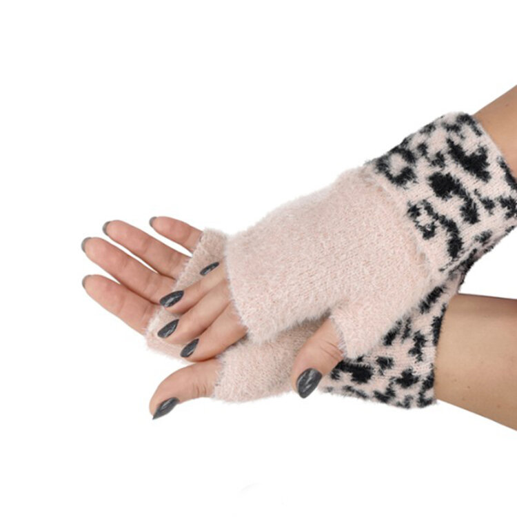 Dámske bezprstové rukavice LEOPARD