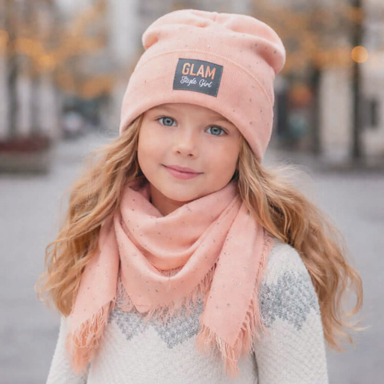 Štýlová pletená čiapka AJS Glam Girl