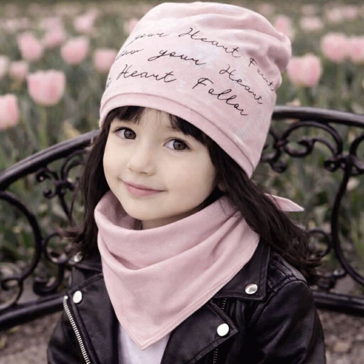 Prechodná čiapka  a šatka  AJS Hearts